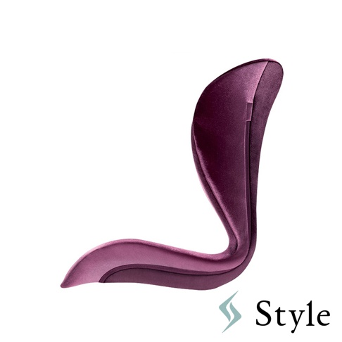 Style 品牌紫色天鵝絨材質的美姿調整椅