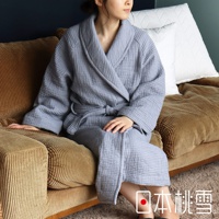 雙面紗布立體織紋輕質浴袍/睡袍