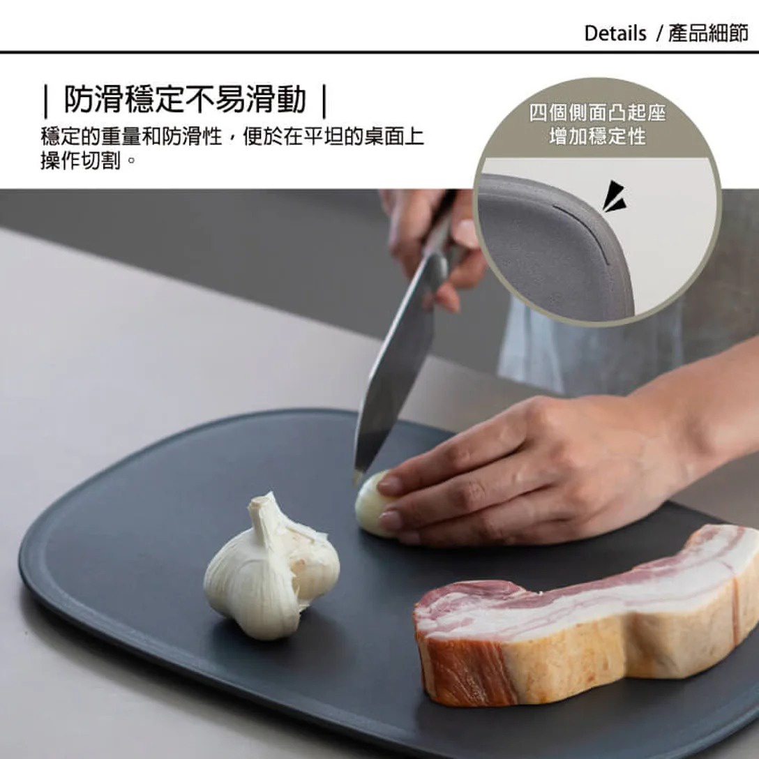 防滑穩定不易滑動，穩定的重量和防滑性，便於在平坦的桌面上操作切割，四個側面凸起座增加穩定性