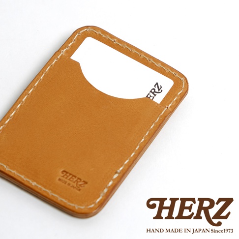 皮革名片夾，品牌HERZ，手工製作於日本