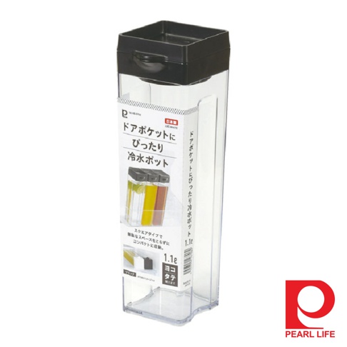 Pearl Life 1.1L 直橫放防漏冰箱冷水壺，適合冰箱門側收納，方形瓶身節省空間