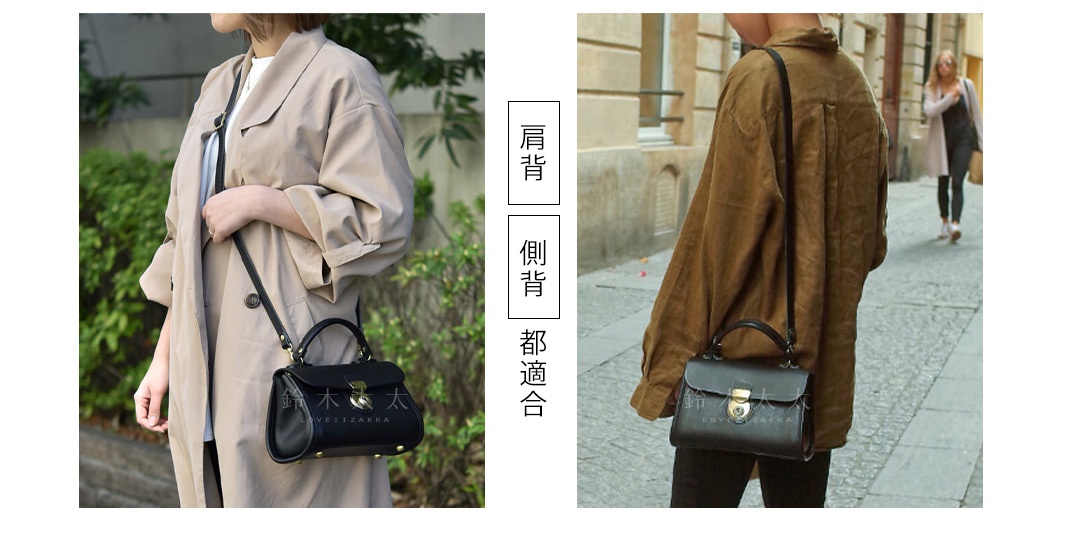 黑色職人手作皮革迷你手提包，配有金屬鎖扣和可拆卸肩帶，展現其經典的方形輪廓與精緻工藝。