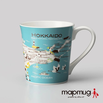 office67 mapmug手繪地圖馬克杯(北海道地圖系列)