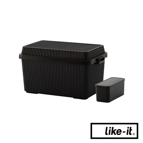 主圖_[LIKE-IT]-可疊式波浪紋收納箱M(附小盒)-黑色.jpg