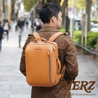 職人手作皮革兩用商務後背包 R-33